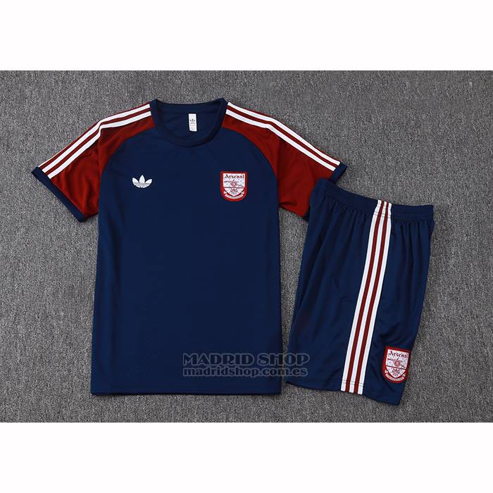 Chandal del Arsenal Manga Corta 2025-2026 Azul Rojo - Pantalon Corto